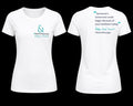 Ladies White Short Sleeve Sports T Shirt